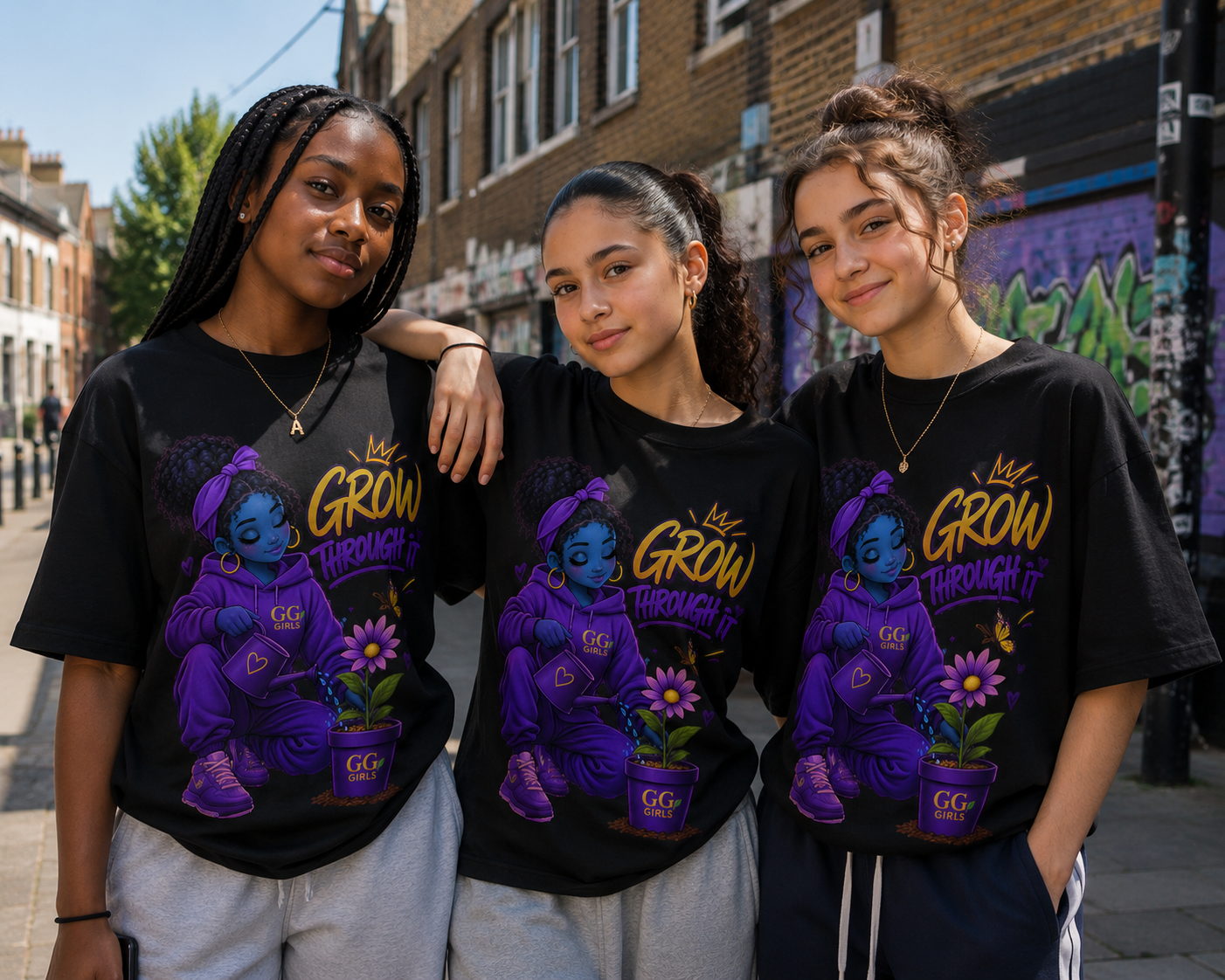 GG Girls “Grow Through It” Oversized T-Shirt