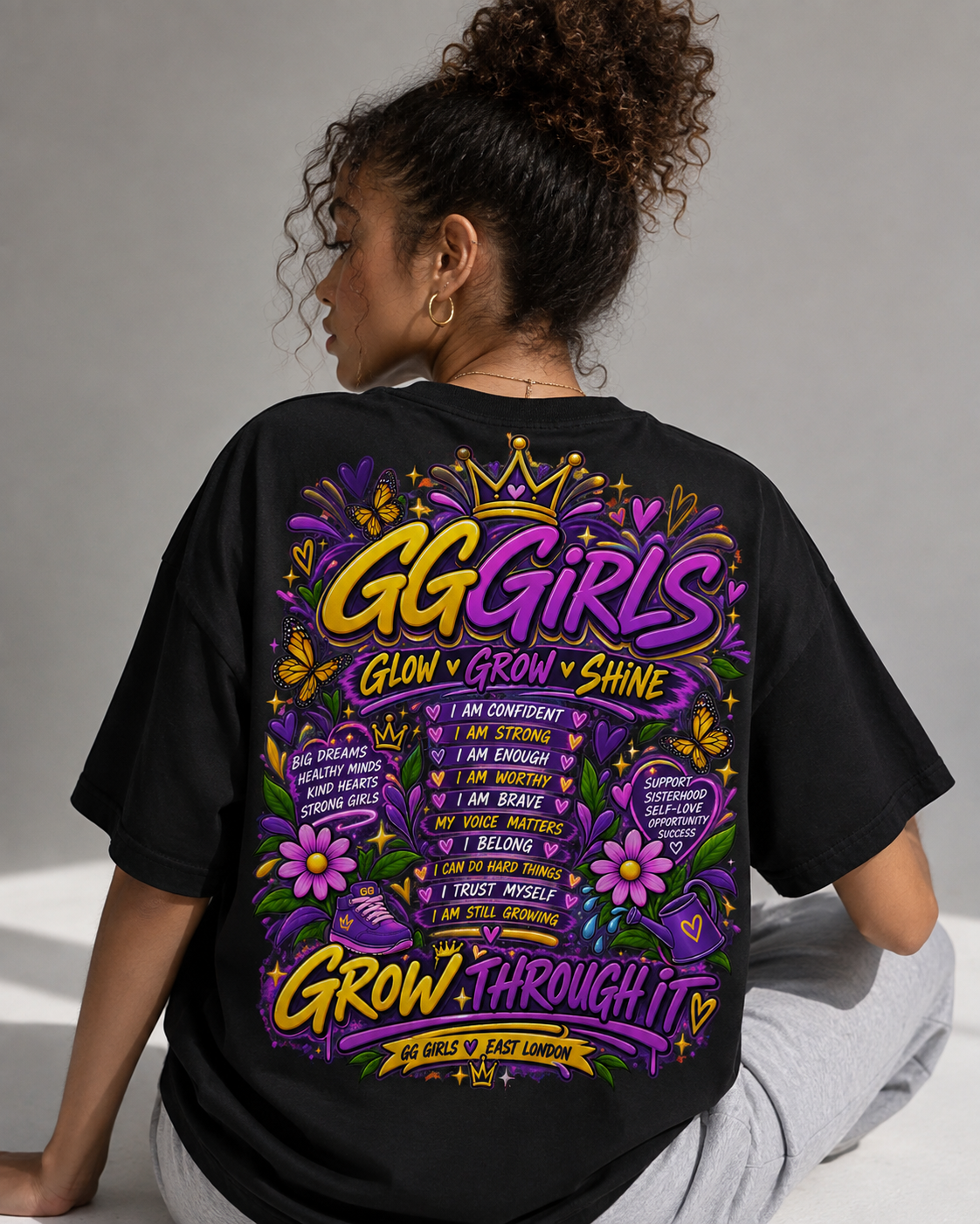 GG Girls “Grow Through It” Oversized T-Shirt